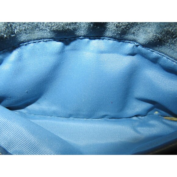 Coach 2004 Blue Suede & Leather Double Buckle Flap Closure Crossbody Bag - Picture 14 of 14